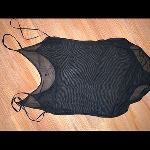 Sheer see-through leotard